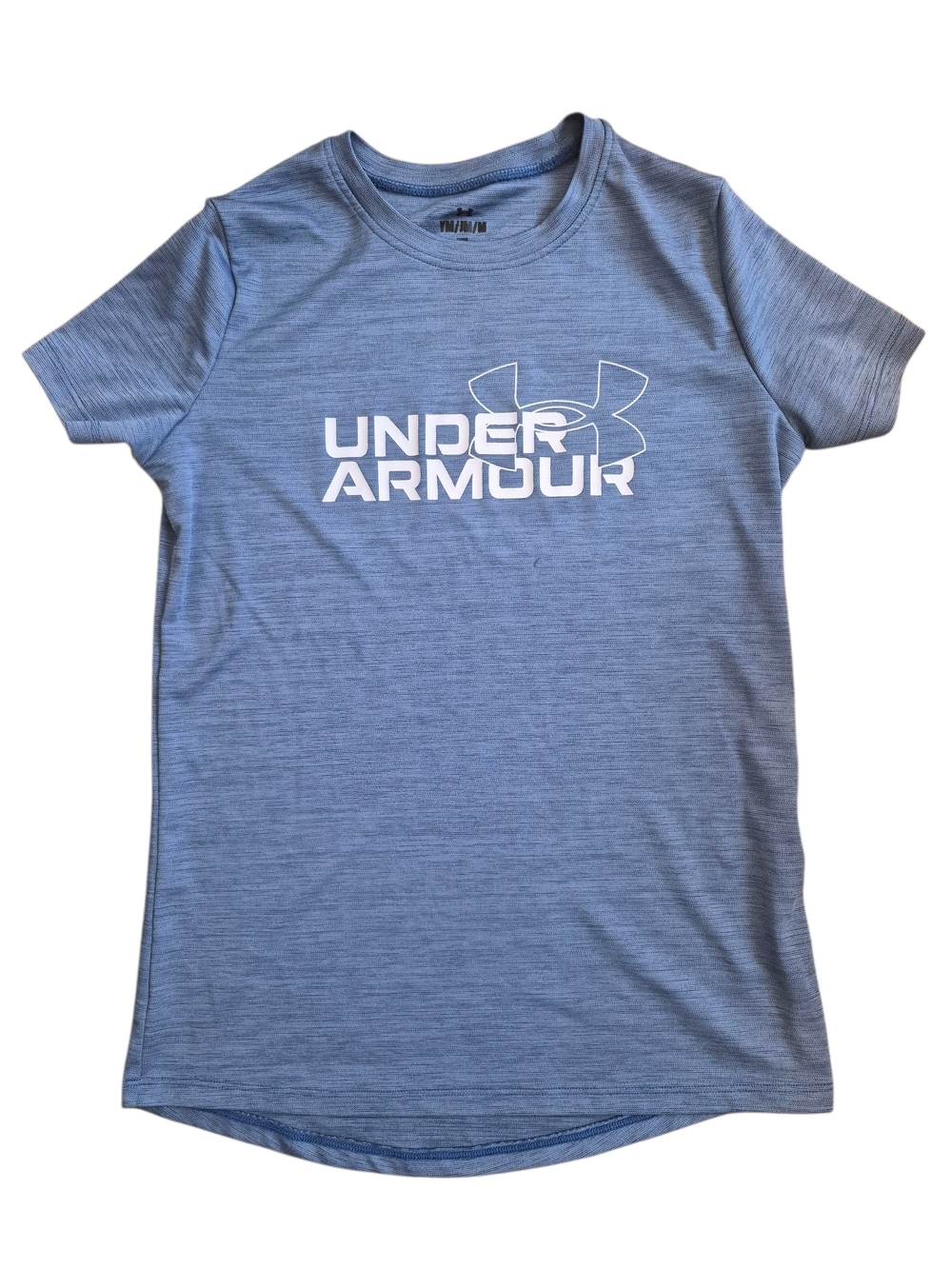 Under Armour Kids Short Sleeve Logo Tee - Blue with White Logo